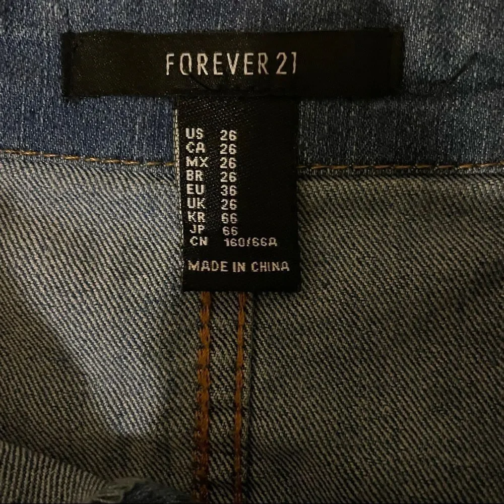 Forever 21 Super High Rise Denim Shorts